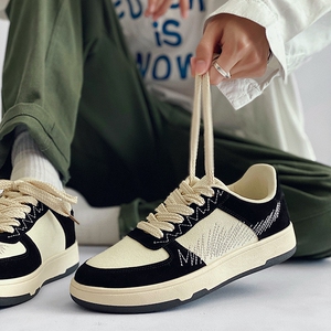 INS休闲运动森系港风帆布男鞋潮流SHOES小众板鞋德迅潮鞋图片