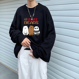 MD2830P55男生外套男士潮流休闲针织衫圆领毛衣上衣秋季宽松毛衣图片