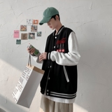 BQ3226P75港风潮牌休闲宽松夹克男潮胸前小标印花棒球服外套男，男装夹克，星座510A-1
