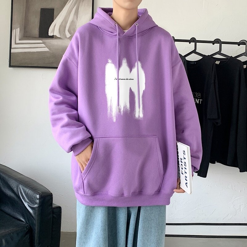 LD5676P38oversize高街情侣重磅帽衫青少连帽卫衣男潮牌嘻哈美式,男装卫衣,星座510A-1
