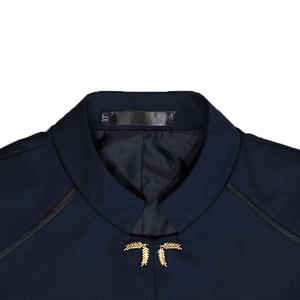 XZ8616P75男装西服套装风青年时尚休闲复古立领单排扣西装套图片