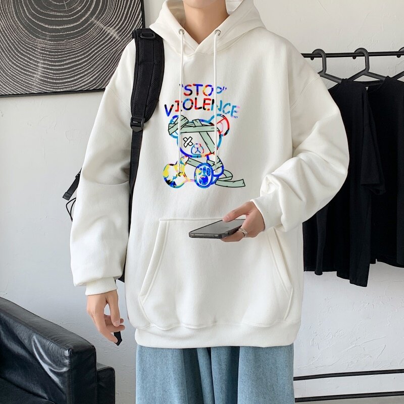 L2613P48秋卫衣2021秋新款港风ins连帽套头印花卫衣外套学生男,男装卫衣,星座510A-1
