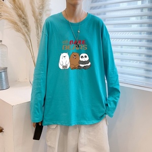 C2834P30男士长袖t恤春季潮牌薄款宽松潮流秋装卫衣服秋衣打底衫图片