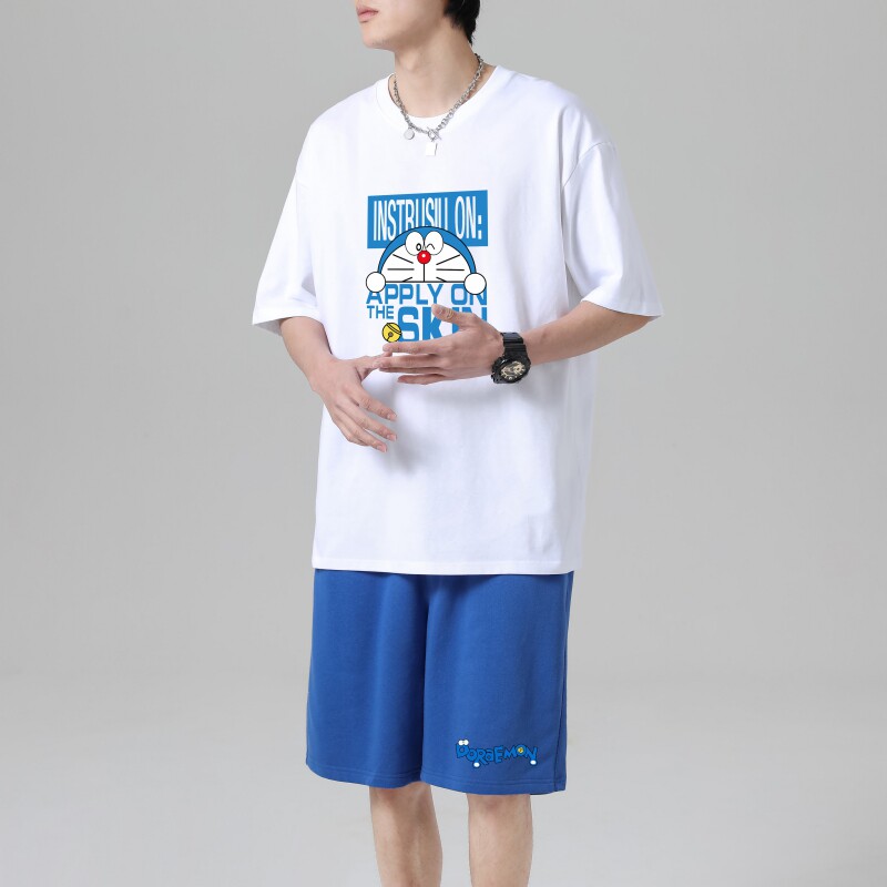 TZ3507休闲运动套装轻奢时尚感男士短袖t恤男夏季薄款潮牌短裤图片