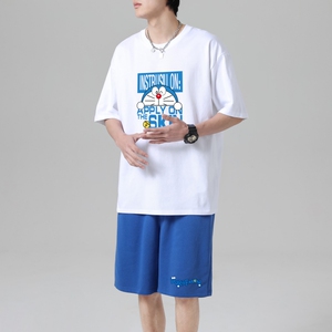 TZ3507休闲运动套装轻奢时尚感男士短袖t恤男夏季薄款潮牌短裤图片