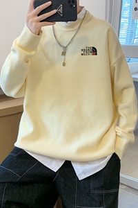 MD2813P55印花毛衣男秋季潮牌ins宽松慵懒高领针织衫潮流圆领线衣图片