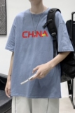 T2196P25港风室内男士t恤短袖ins潮牌潮流夏季薄款上衣服港风宽松，男装T恤，星座510A-1