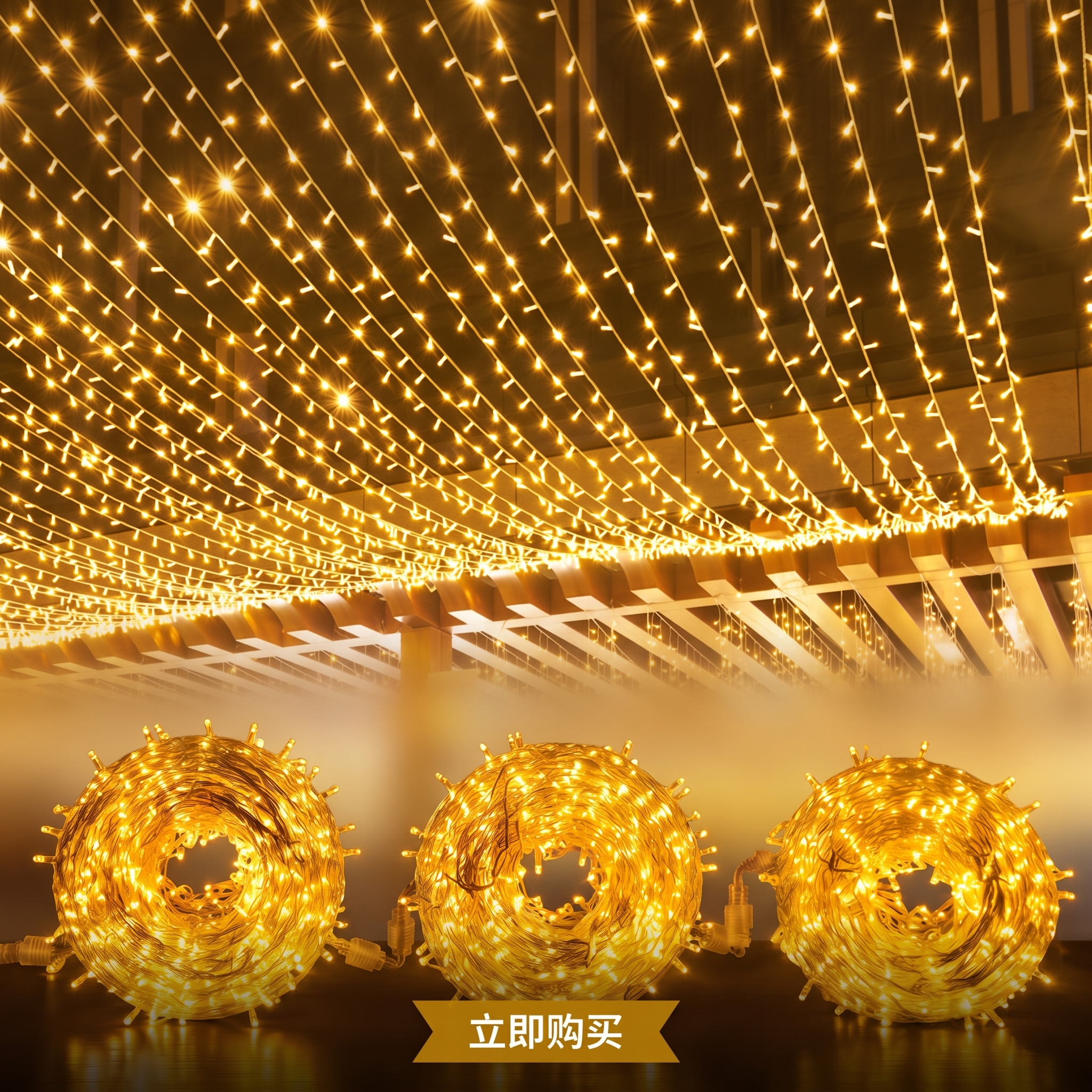 led彩灯闪灯串灯满天星户外防水星星灯树灯24V低压街道工程亮化灯