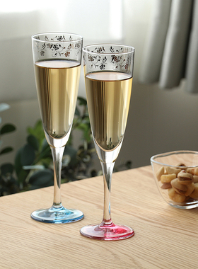 日本ADERIAHeart描金香槟对杯玻璃礼盒水果盘闺蜜结婚生日创意礼