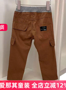 6011日单BR男女童长裤休闲裤棉布裤子100-130cm