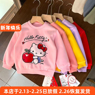 6122三丽欧女童长袖卫衣春秋上衣110-150cm 特价!