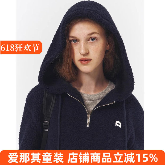 韩单男女长袖卫衣秋冬羊羔绒上衣连帽外套大童成人亲子