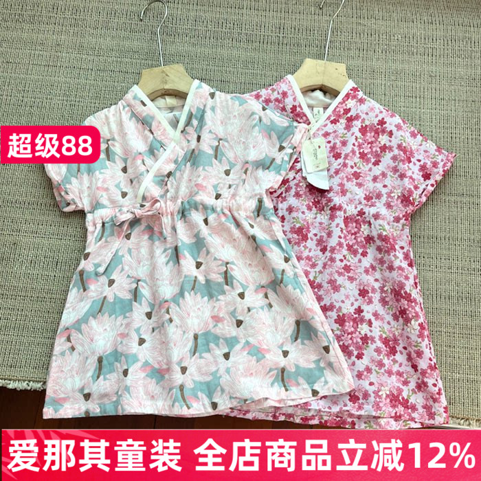 635女童短袖连衣裙夏季棉纱汉服裙子