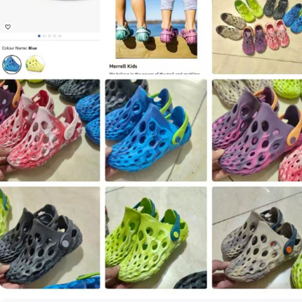 243三母 男女童洞洞鞋夏季凉鞋～～微