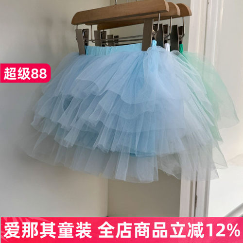 女童半身裙春夏纱裙蛋糕裙蓬蓬裙