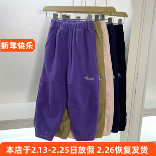 245男女童长裤秋冬瑶粒绒休闲裤保暖裤运动裤120-160cm