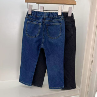 特价 610日单alc男女童春秋长裤 松紧腰柔软休闲直筒软牛仔裤