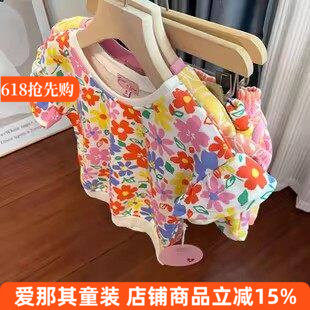 644外贸女童短袖T恤衫卫衣短裤运动裤二件套装 分开拍！