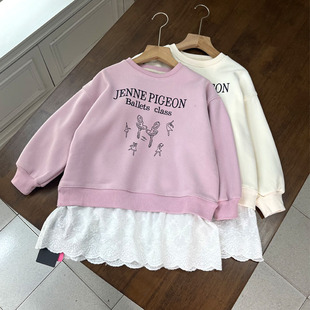 600女童长袖 裙款 上衣120 170cm 卫衣秋冬加绒厚款