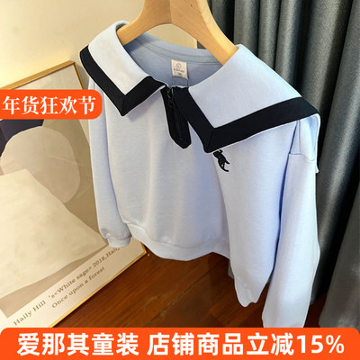 6120女童长袖卫衣春秋冬季上衣120-160cm