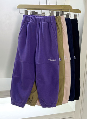 245男女童长裤秋冬瑶粒绒休闲裤保暖裤运动裤120-160cm