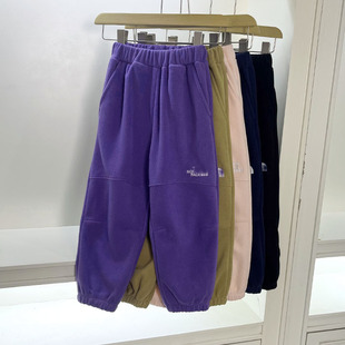 245男女童长裤秋冬瑶粒绒休闲裤保暖裤运动裤120-160cm
