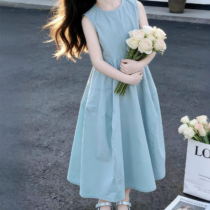 6131女童无袖连衣裙夏季薄款裙子110-180cm
