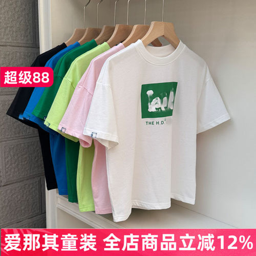 男女童短袖T恤衫夏季棉T宽版上衣