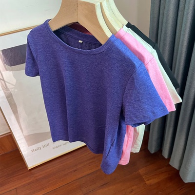 6122男女童短袖T恤衫夏季薄款上衣 H家 微疵 特价！100-170cm
