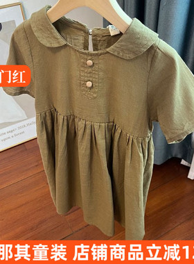 632童短袖连衣裙夏季薄款棉麻裙子110-140cm