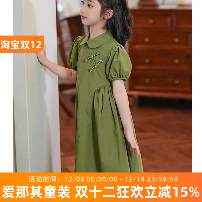 652女童短袖连衣裙夏季棉布裙子90-170cm