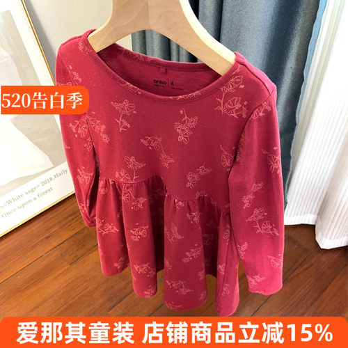 241外贸女童长袖连衣裙春秋裙子80-116cm