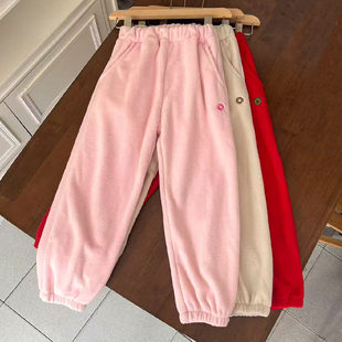 130 子保暖柔软运动休闲裤 160cm 秋冬加绒裤 600女童长裤