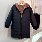特价 偏大 棉衣秋冬毛毛外套防风棉袄 6320男女童中长款