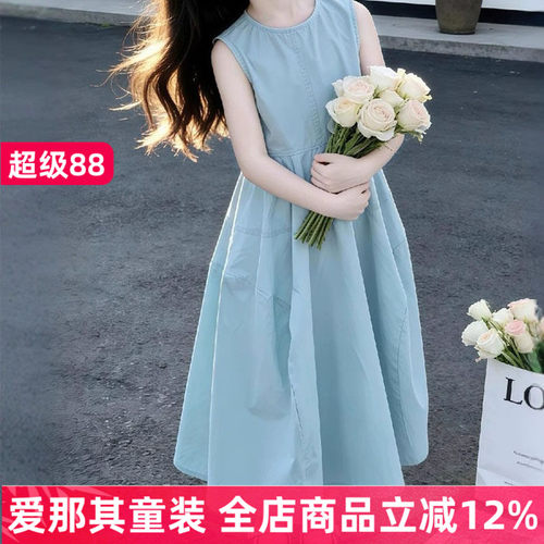 女童无袖连衣裙夏季薄款裙子