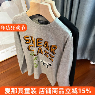 226外贸男女童长袖T恤衫打底衫春秋夏季100-130cm