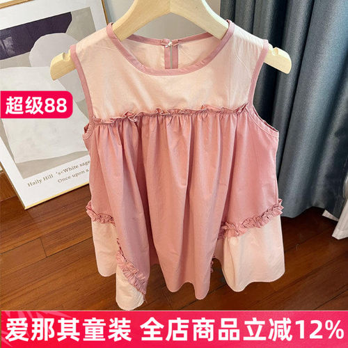 女童无袖连衣裙夏季薄款棉布