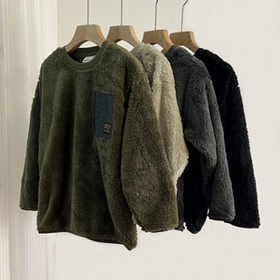 特价 160cm 卫衣秋冬羊羔绒上衣130 260外贸男女童长袖