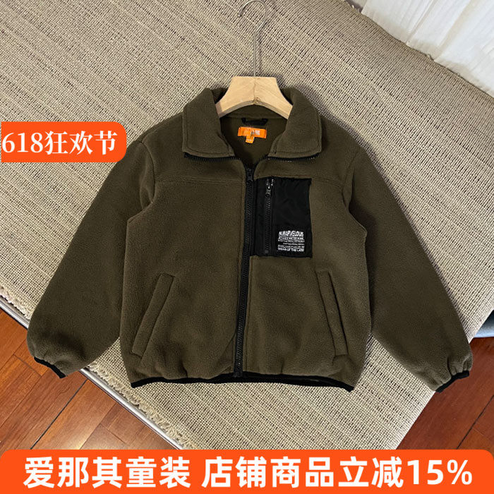 201男女童长袖外套春秋冬季瑶粒绒上衣110-160cm 特价！