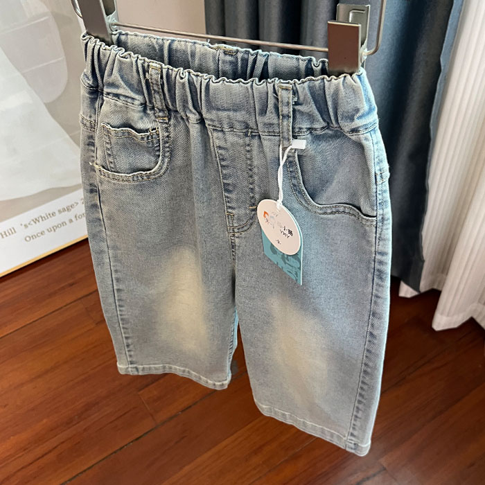 6140男女童中裤夏季牛仔裤五分裤七分裤110-150cm