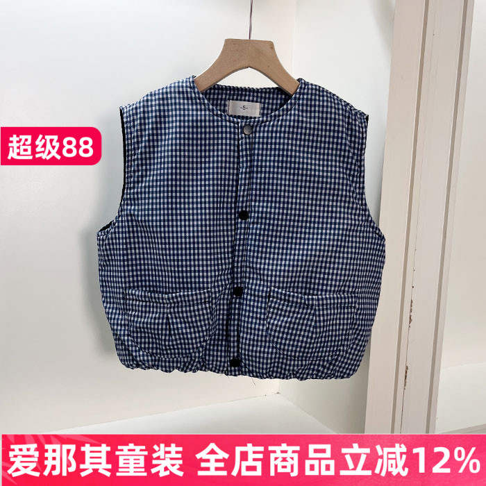 264男女童马甲背心春秋冬季夹薄棉上衣外套宽松版