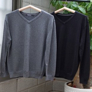 棉线衫 6102外贸新款 针织衫 男士 羊毛套头青年免烫处理休闲长袖