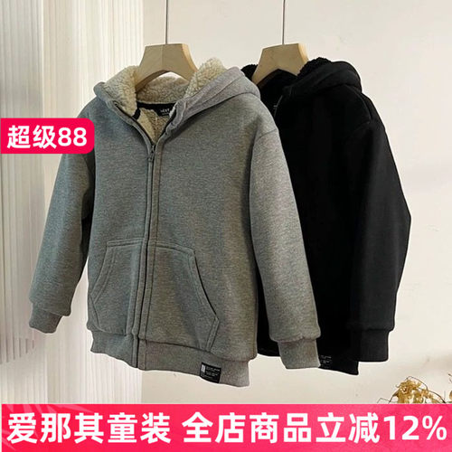 222男女童长袖卫衣秋冬加绒厚款外套NEX* 98-176cm