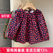 可爱棉布娃娃衫 春季 上衣婴幼儿A类 衬衫 女童长袖