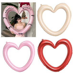 20寸40寸镂空相框爱心气球情人节表白结婚婚礼生日布置铝膜气球