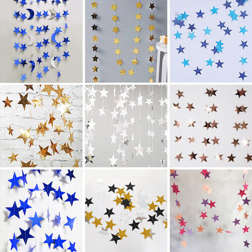 婚房拉旗4米创意星星生日派对