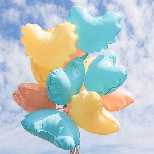 2025网红小红书跨年气球波浪爱心气球新年可手写文案摆摊放飞气球