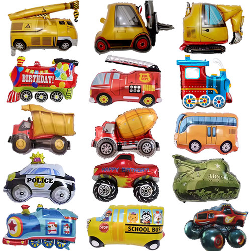 宝宝周岁儿童卡通汽车生日布置