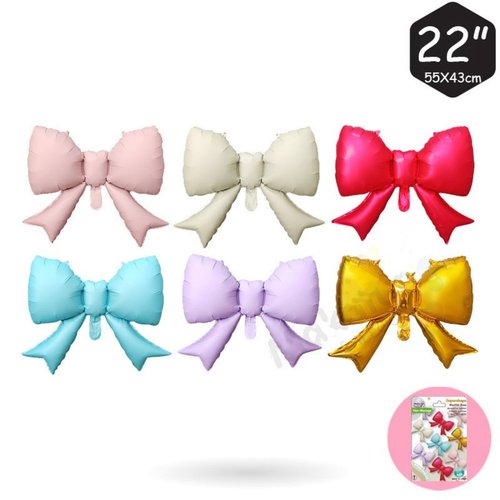 22寸哑光蝴蝶结生日派对婚庆气球