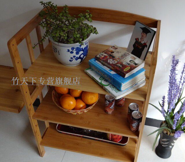 微波炉架厨房置物架收纳层架电器架木架子锅架多层架烤箱家用竹木